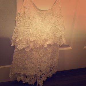 White lace romper